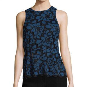 LIKELY Ericsson Embroidered Lace Top - XS, Black/Blue